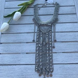 NWT Free People Necklace - Silver - Long - Choker
